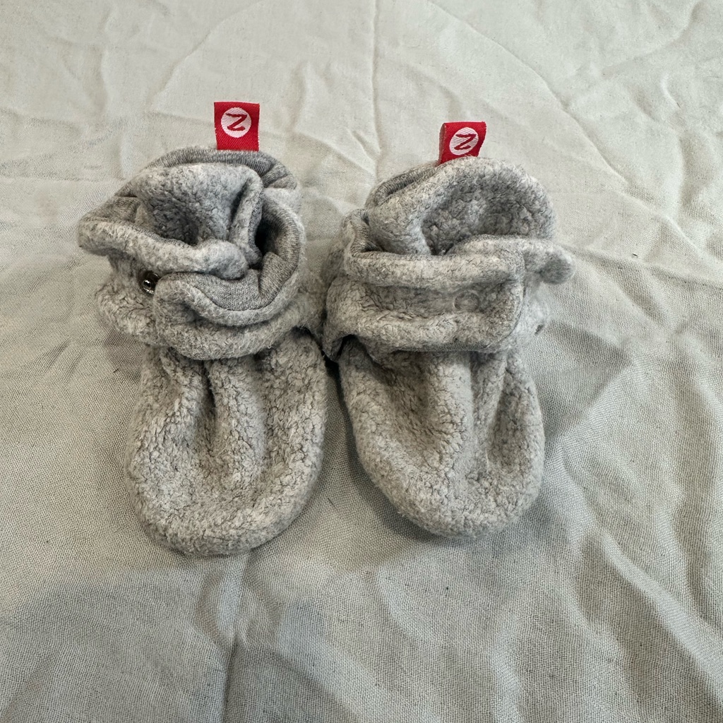 Zutano Gray Baby Booties